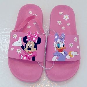 🆕 Disney Minnie Mouse & Daisy Duck Ltd Edition Kids Slide Sandals w/Strap